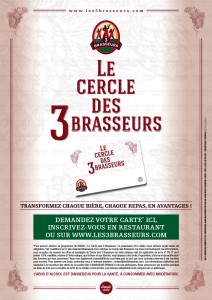 l'affiche fidélisation 3 Brasseurs instore