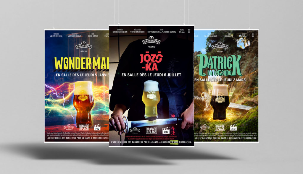 Design graphique affiche lancement bière